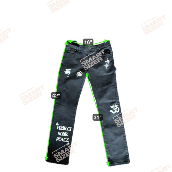 Dript Denim Protect Your Peace Carpenter Jeans 🖤 Graphic Streetwear - Picture 6 of 6